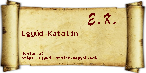 Együd Katalin névjegykártya