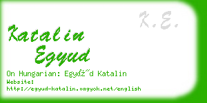 katalin egyud business card